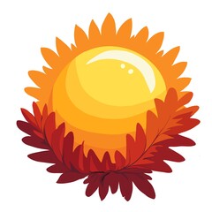 red yellow abstract circle design forest mountains and hand drawn illustration creative idea