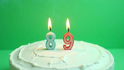 Celebrate milestone birthdays with vibrant number candles glowing brightly atop a festive cake, perfect for capturing joyful moments of remembrance and festivity.