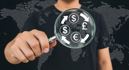 Currency exchange analysis global finance image