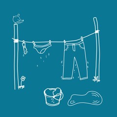 clothes hanging on clothesline 6202