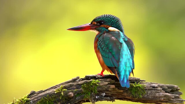 White throated or breasted kingfisher bird portrait in natural green background during winter season at keoladeo national park or bharatpur bird sanctuary rajasthan india - halcyon smyrnensis