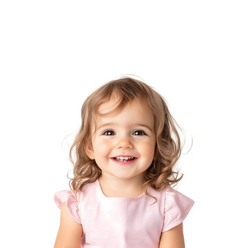Adorable happy baby girl smiling with joy