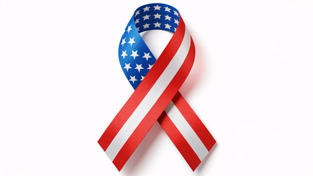 Show your patriotic support with this beautiful American flag ribbon for Memorial or Veterans Day