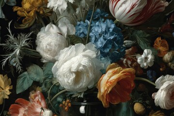 Detailed Floral Still Life Painting