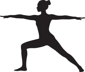 Fitness and yoga silhouette of woman vector icon

