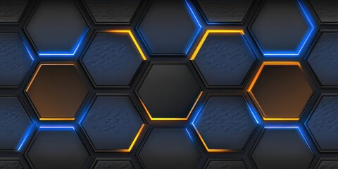 Abstract Hexagonal Geometric Pattern Background