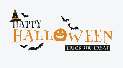 Happy Halloween. Vector Illustration of Holiday October 31.