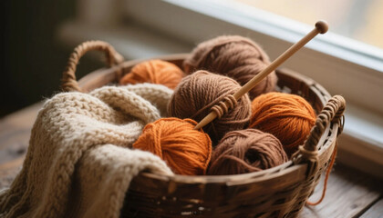 Obraz premium knitting material