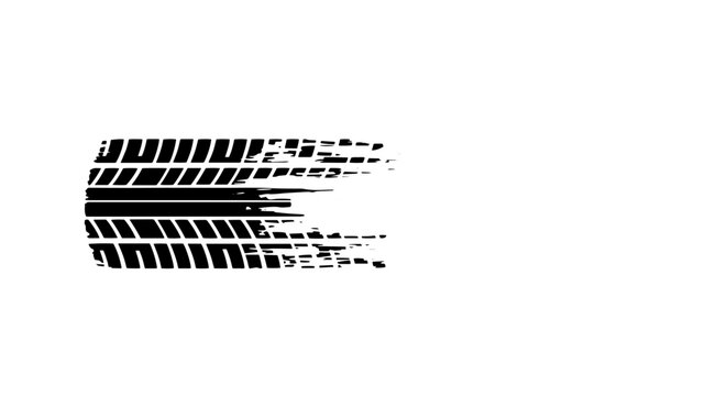 Dynamic tire track print design for automotive advertising and racing themes, great for posters and apparel