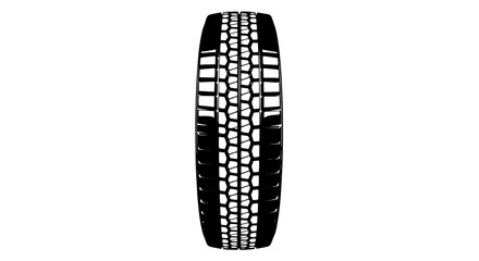 Dynamic tire tread design for automotive industry showcasing grip and ruggedness for vehicle design & advertising