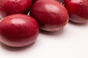 Passion fruit with white background