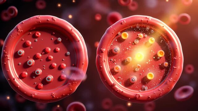 glucose, blood sugar, energy metabolism. glucose transport. Capillaries enhance glucose absorption. Phagocytes increase infection resistance. Insulin regulation supports cell energy.