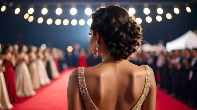 Woman on red carpet event