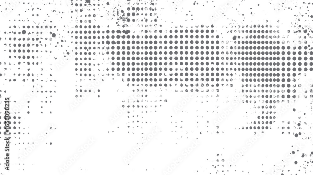 Poster distressed halftone dot texture. grunge retro dotted pattern with vintage rough effect. abstract ove