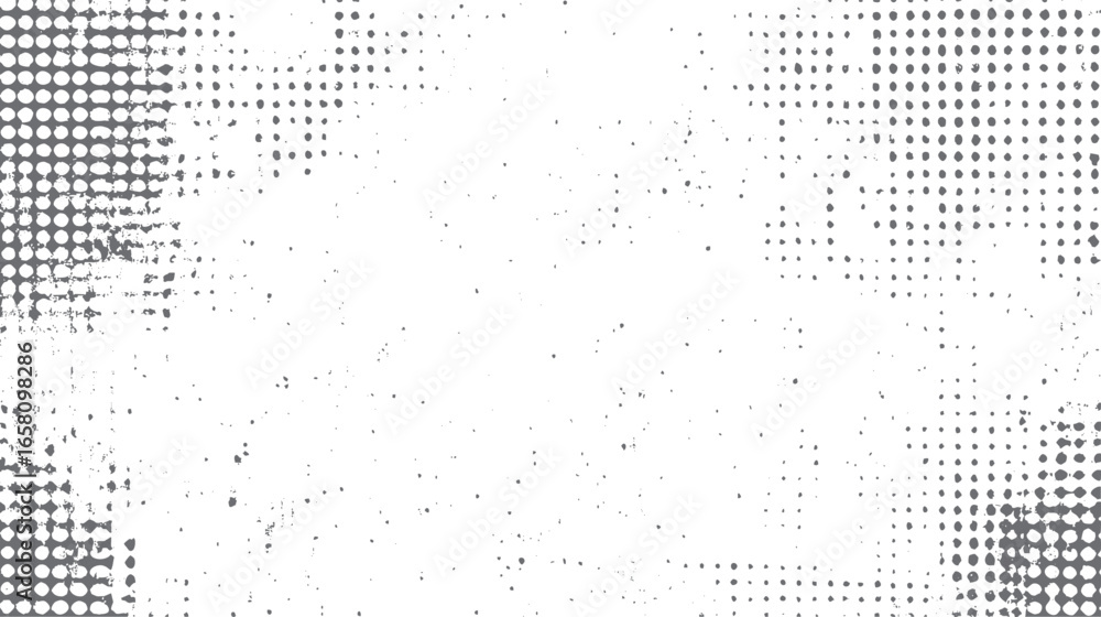 Poster grunge halftone texture. abstract distressed dot pattern background with old vintage effect. retro o