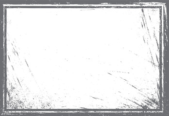 Grunge frame border texture. Distressed vintage background with rough scratches and old worn edges