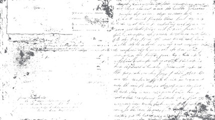 Antique grunge handwriting texture background. Vintage distressed manuscript with ink stains and old retro overlay design