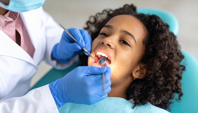 At the dentist  - Powered by Adobe