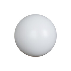 3d rendered white sphere isolated on transparent background.