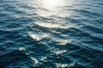 Fototapeta premium sun glare on calm sea water