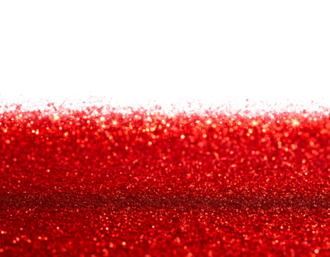 Red Festive Background with Glitter Dust and Radiant Glow, Transparent PNG
