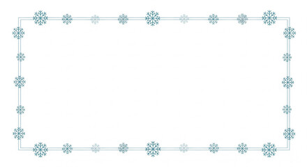 Winter Vector Banner Frame Collection – Editable Snowflake Borders, Frosty Decorative Frames, Minimal & Festive Winter Designs, White Background, 16:9 Format for Seasonal and Holiday Use