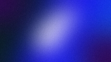 Abstract blue and purple gradient with central light and grainy texture.