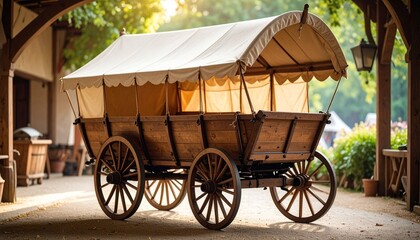 old wooden cart