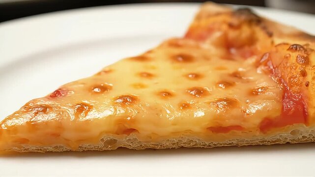 national pizza day delicious cheese slice on white plate