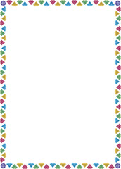 Colorful diamonds create a vibrant border around a blank white space, perfect for any theme