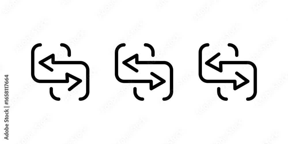 Poster replace simple vector icons illustration set.