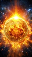 Obraz premium A massive solar flare erupts in space