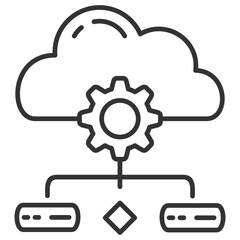 It Infrastructure Outline Icon