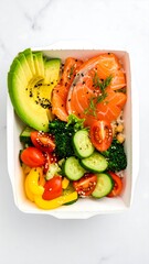 Delicious Salmon & Avocado Rice Bowl - Healthy Meal Prep.