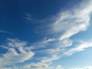 The clouds in the photo are Cirrus clouds that form high in the sky and have a feather or thread-like appearance.