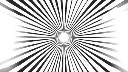 Obraz premium pattern of thin, radial lines extending from a central point on white bg