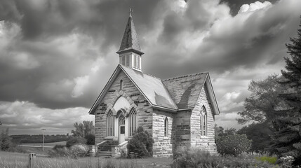 Nestled in the rolling hills east of Mineral Point, Wisconsin, Pleasant View Community Church stands as a timeless monument to faith, resilience, and small-town spirit. Built in 1914 from native stone