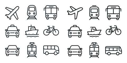 Minimalist Transport Icons