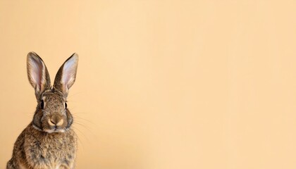 Obraz premium Captivating rabbit portrait in studio setting animal photography minimalist environment close-up view for nature enthusiasts