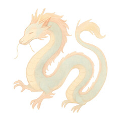 Fototapeta premium PNG Elegant mythical dragon illustration.