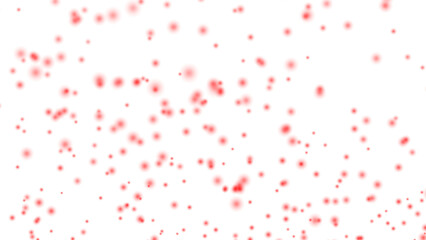 Transparent image with red particles.