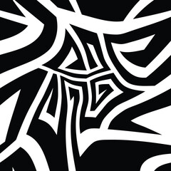 Black monochrome spiral seamless texture