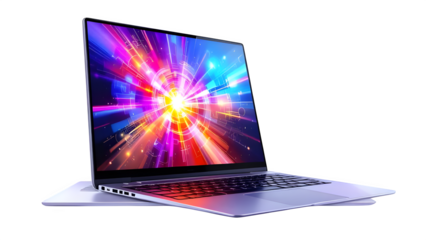 laptop with blue screen