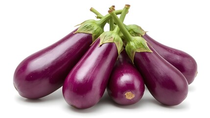 Fresh Eggplant Isolated on White Background &ndash; Premium Vegetable Photography