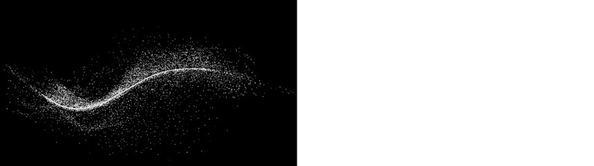 Magical, spark, bright, trail, white, glow create festive shine. PNG glistering flare sparkles in Overlay with transparent glow. Shiny stardust PNG perfect for Christmas, card, and holiday confetti v