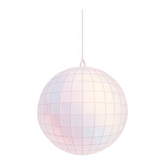 PNG Pastel disco ball illustration.