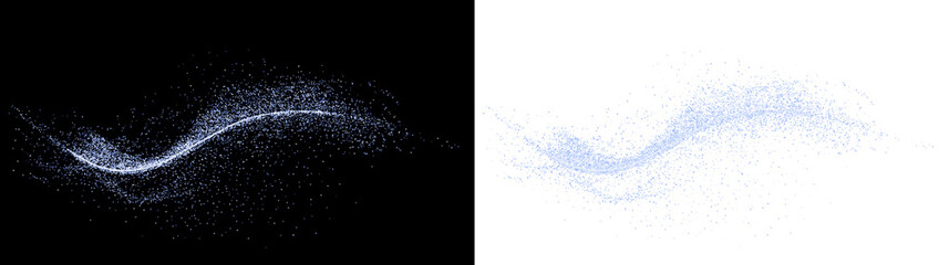 Glittering, particle, spark, splashing, confetti create glamour shine. PNG magic dust sparkles in Overlay with transparent glow. Luxury blue PNG effect perfect for festive and abstract design.