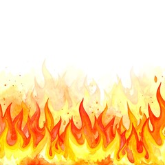 Watercolor flames
