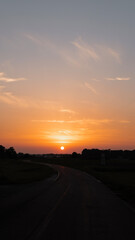 sunset sky, cloudy sky, simple photos of sky, antenna, roof, clouds
