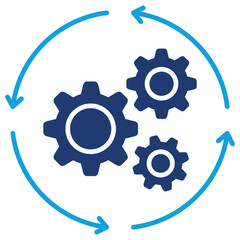 Process Flat Blue Icon